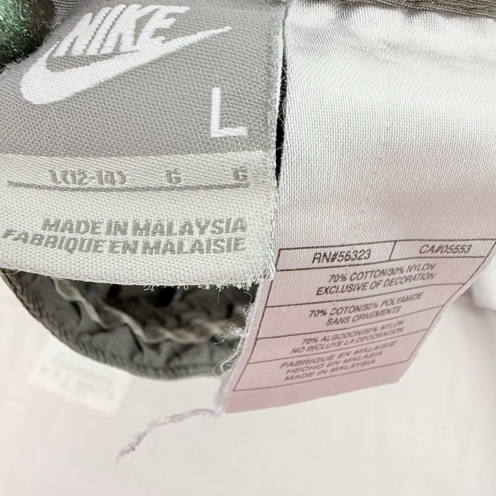 Nike Utility Military Style Pants Womens L Olive Green Drawstring Hem - Picture 5 of 9